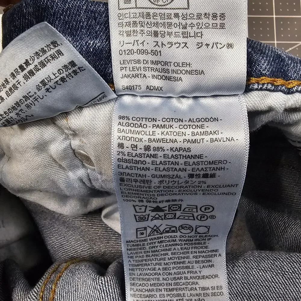 Levis 559 Jeans 33x34 Blue Loose Relaxed Baggy Straight Y2K Streetwear Workwear